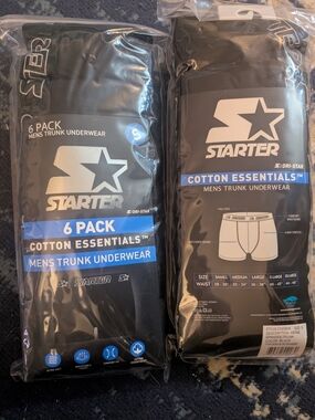 2- Starter Cotton Men’s Trunk Underwear - 6 Pack